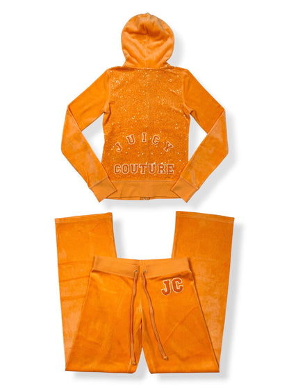 Juicy Couture Orange Sequin Tracksuit Set ♡ XS