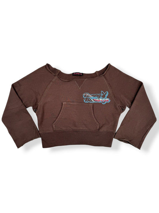 Playboy Brown Cropped Sweater ♡ S