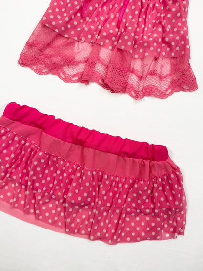 Pink Polka Cami & Micro Skirt Set ♡ S
