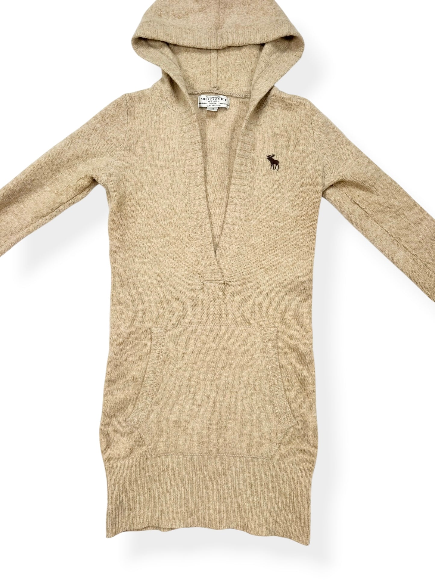 Abercrombie Beige Hooded Knit ♡ S