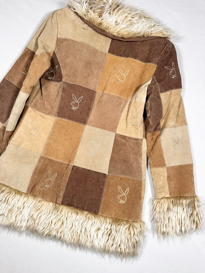 *RARE* Playboy Patchwork Fur Trim Jacket ♡ Size S