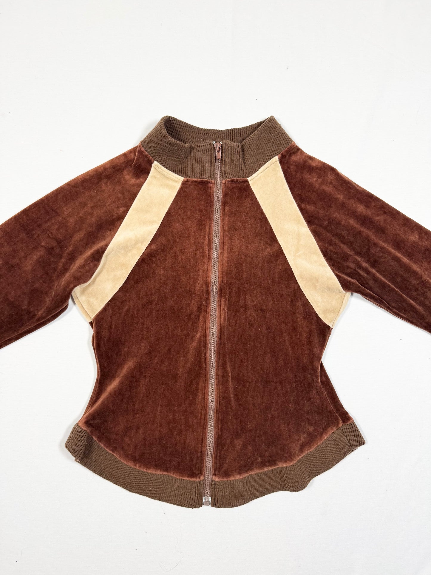 Playboy Brown Velour Zip Up ♡ Size M