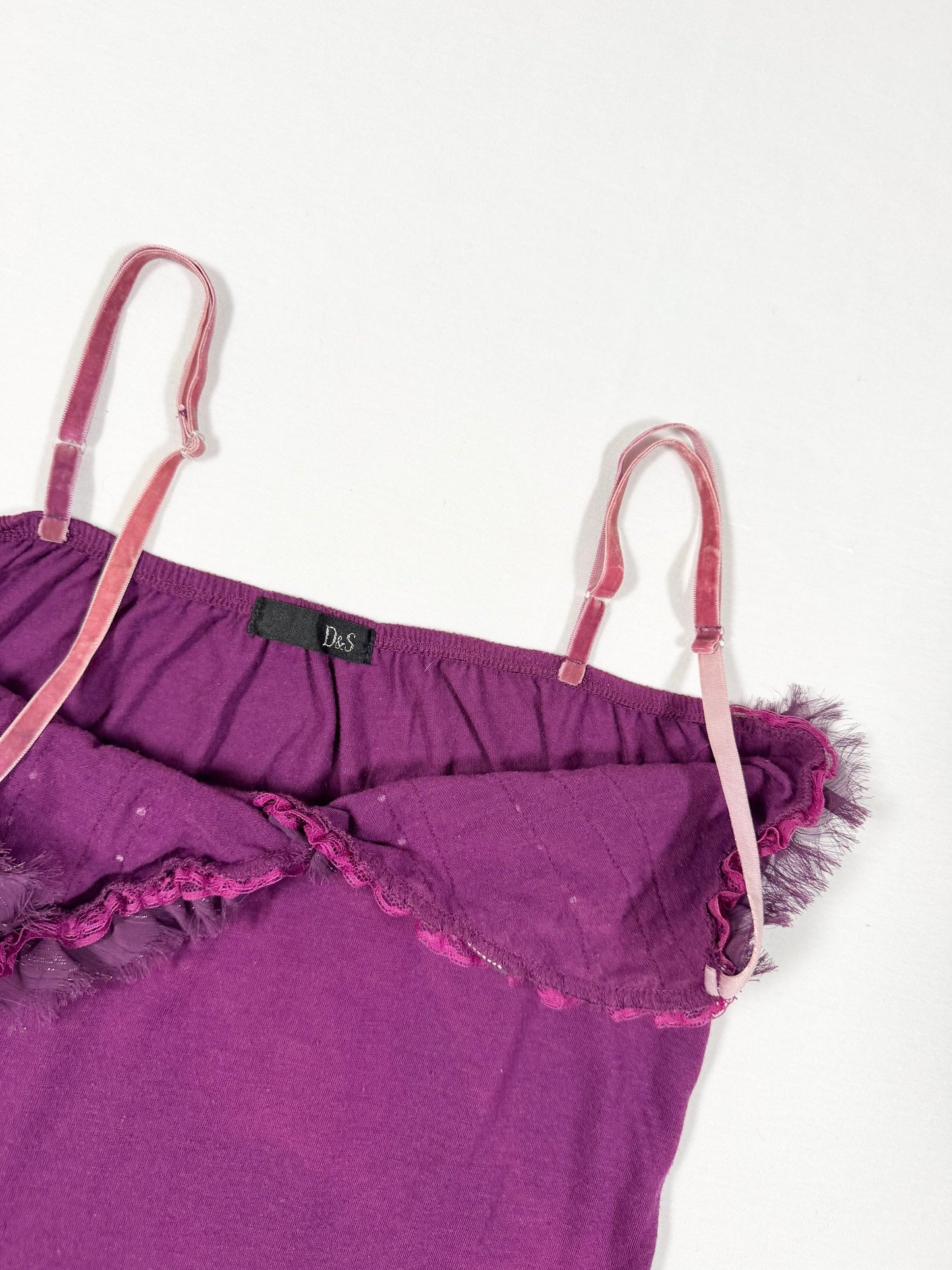 Ruffle Bust Purple Cami ♡ Size S