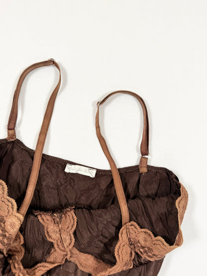 Brown Satin Cami ☆ S