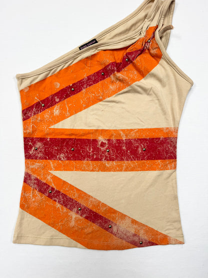 One Shoulder Union Jack Tank ♡  S