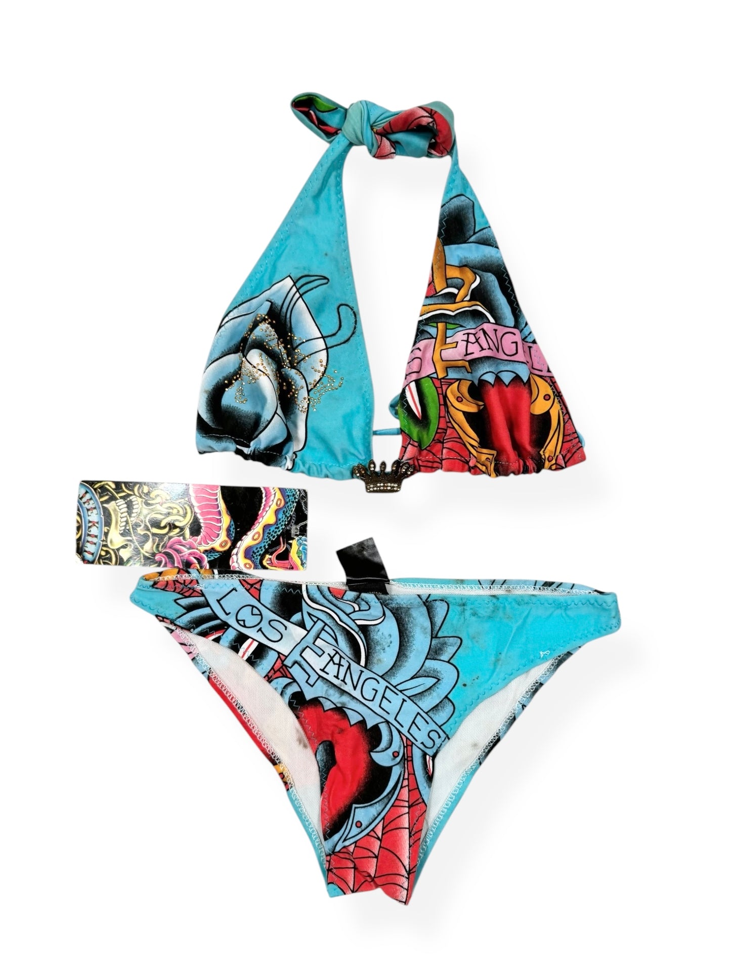 Christian Audigier Blue Bikini