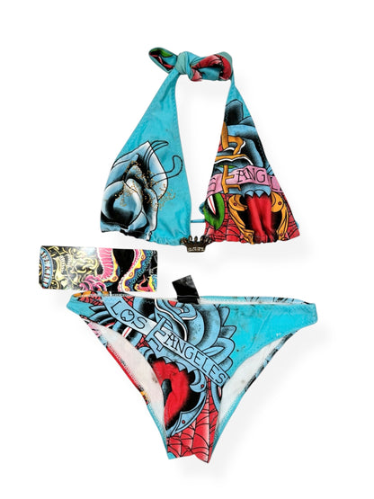 Christian Audigier Blue Bikini