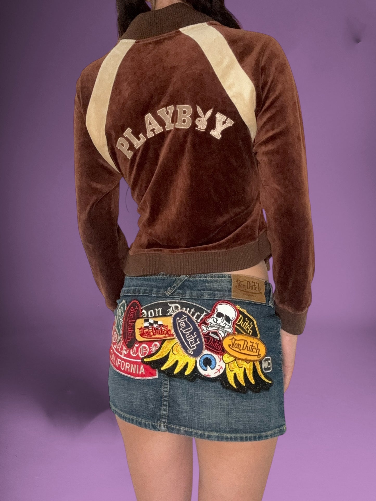 Von Dutch Patch Mini Skirt ♡ Size S