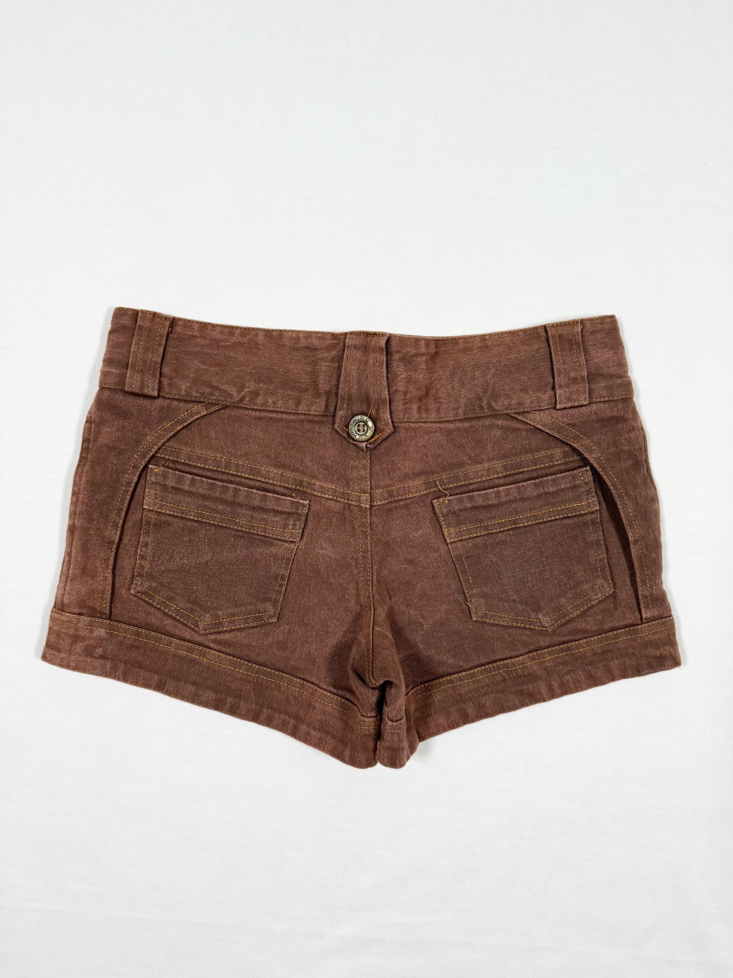 Playboy Brown Mini Shorts