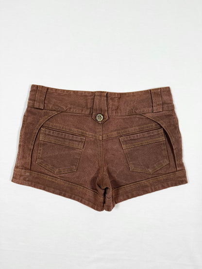 Playboy Brown Mini Shorts