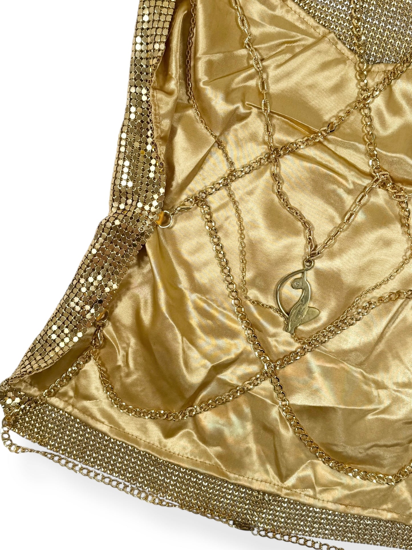 Baby Phat Gold Chainmail Backless Top ☆ XS-M