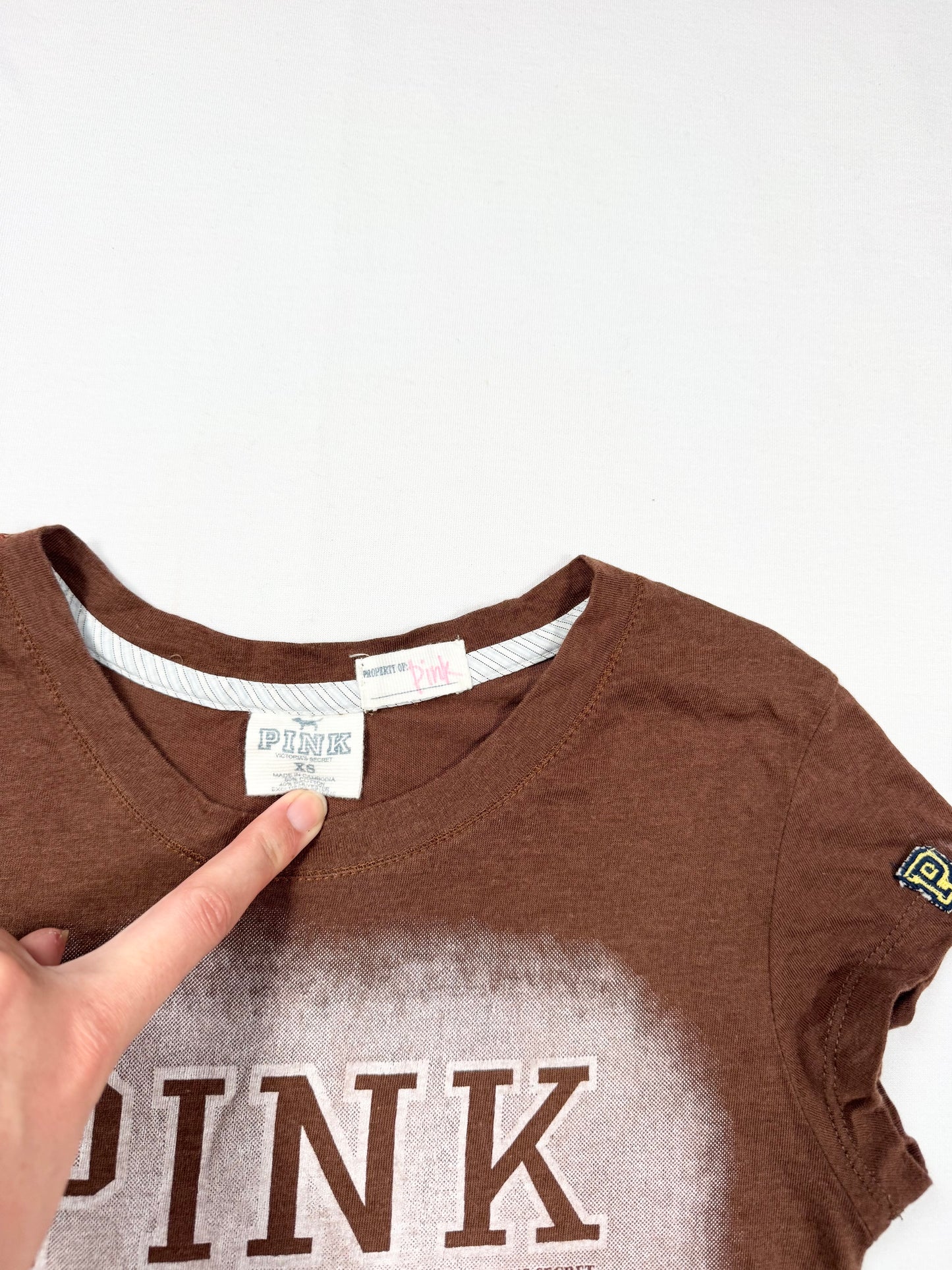 PINK Brown Tee ♡ XS