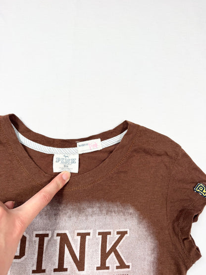 PINK Brown Tee ♡ XS