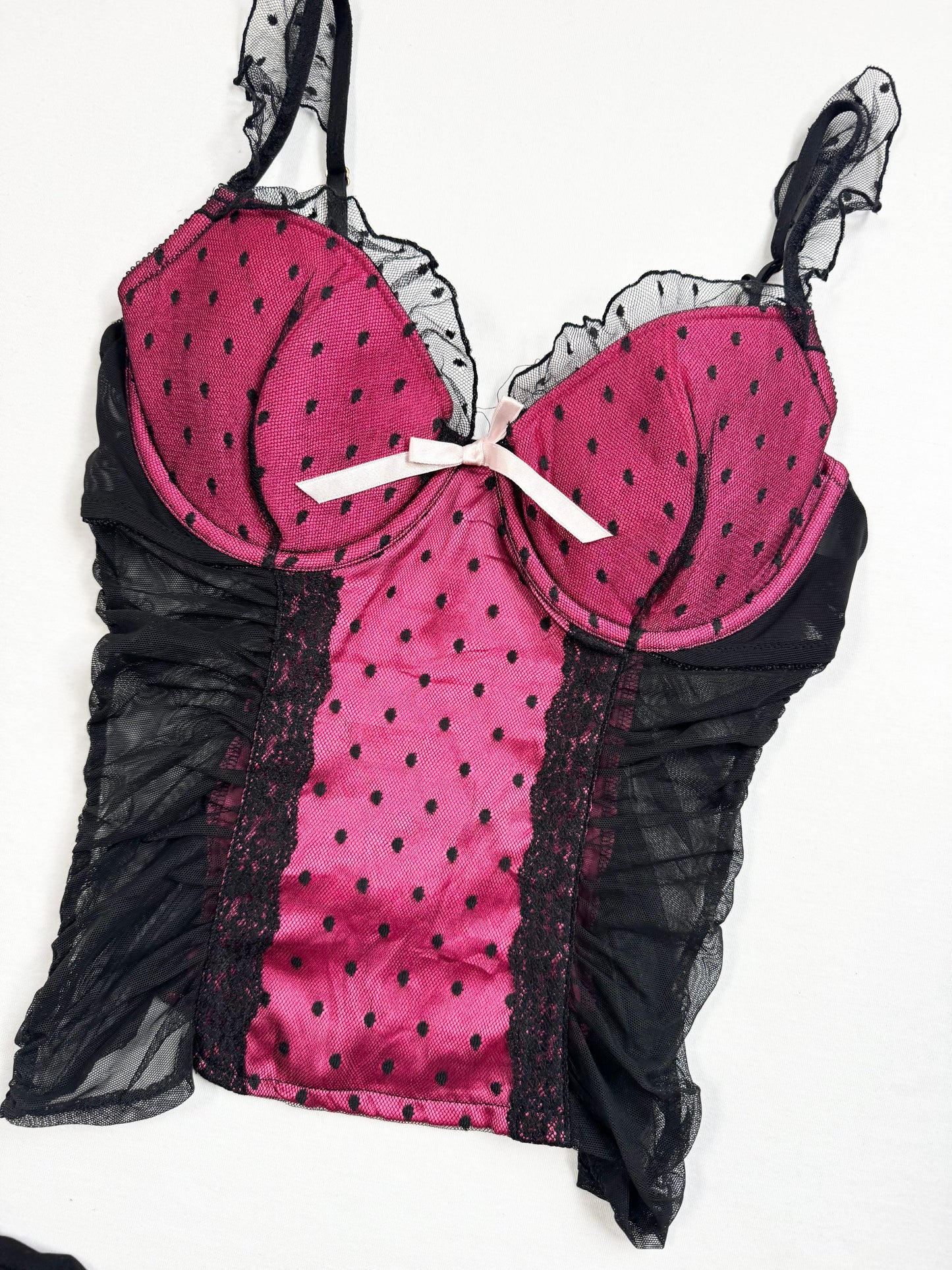 Victorias Secret Pink & Black Cami  Skirt Set ♡ XS