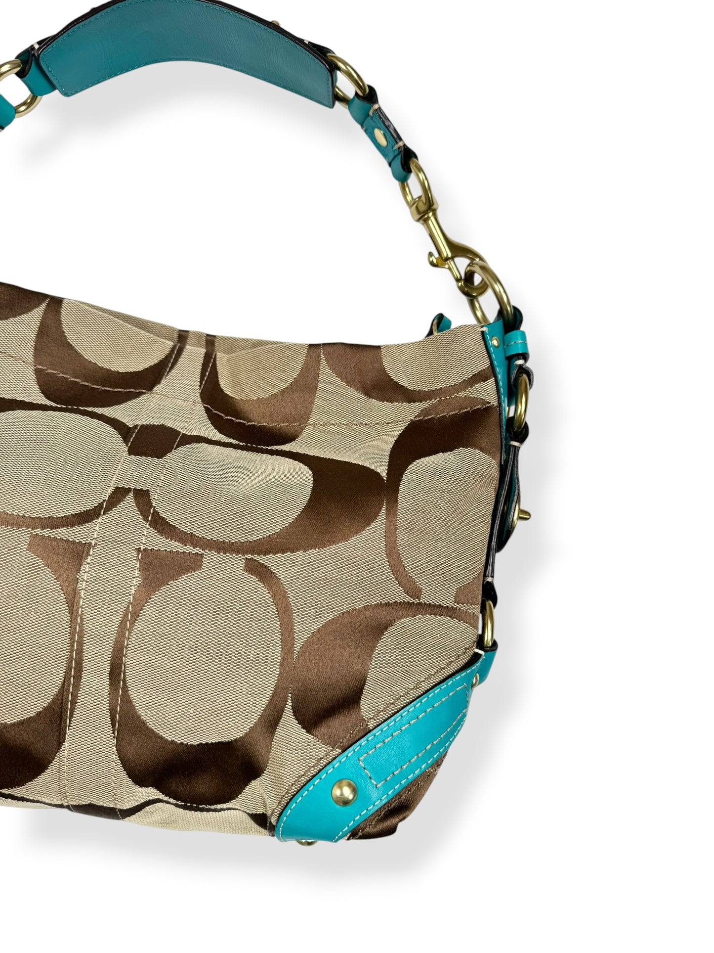 Turquoise Leather Coach Bag ♡
