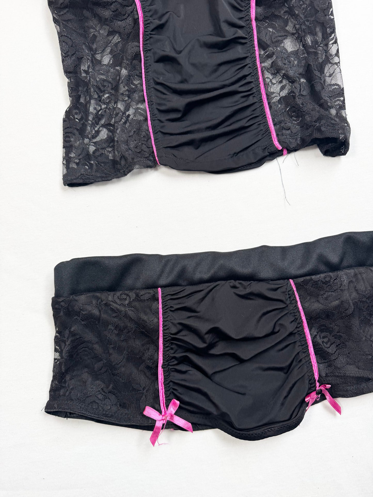 Playboy Pink & Black Cami Skirt Set ♡ XS