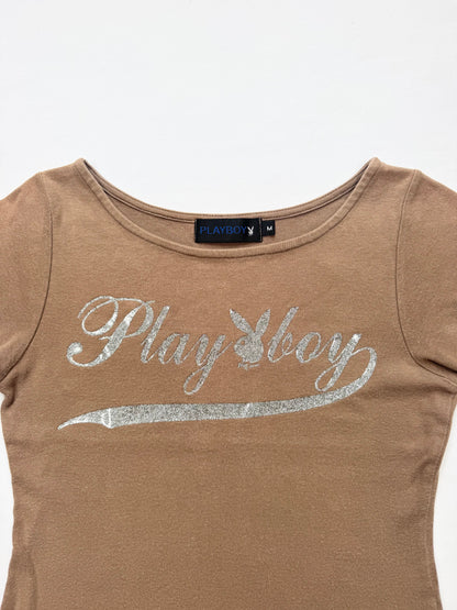 Brown Playboy Tee ♡ M