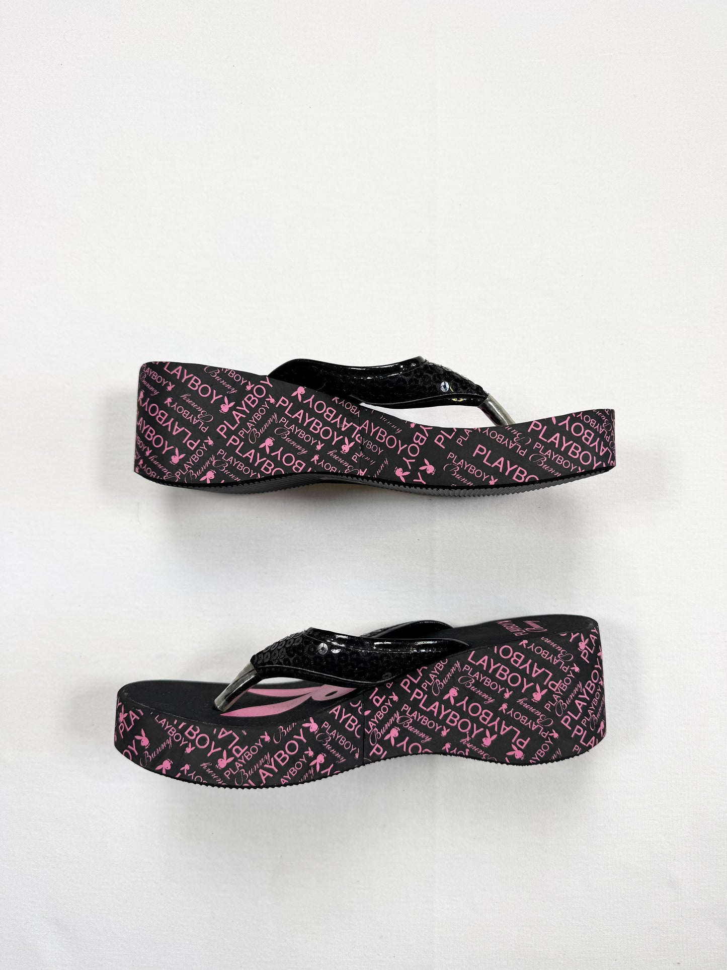 Playboy Pink & Black Platform Sandals ♡ Euro 38