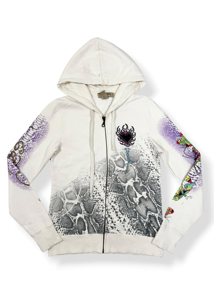 Ed Hardy Snakeprint Zip Up Hoodie ♡ M
