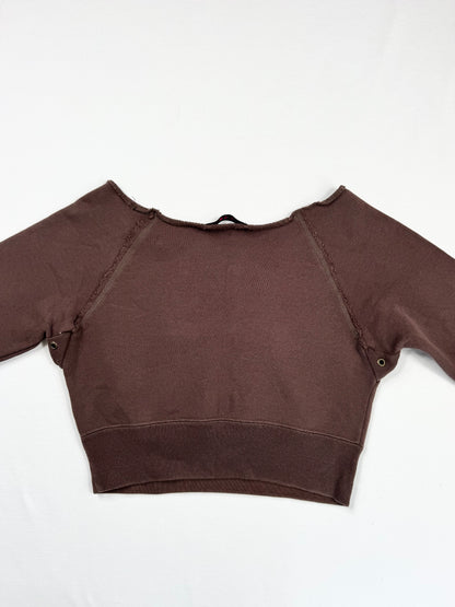 Playboy Brown Cropped Sweater ♡ S