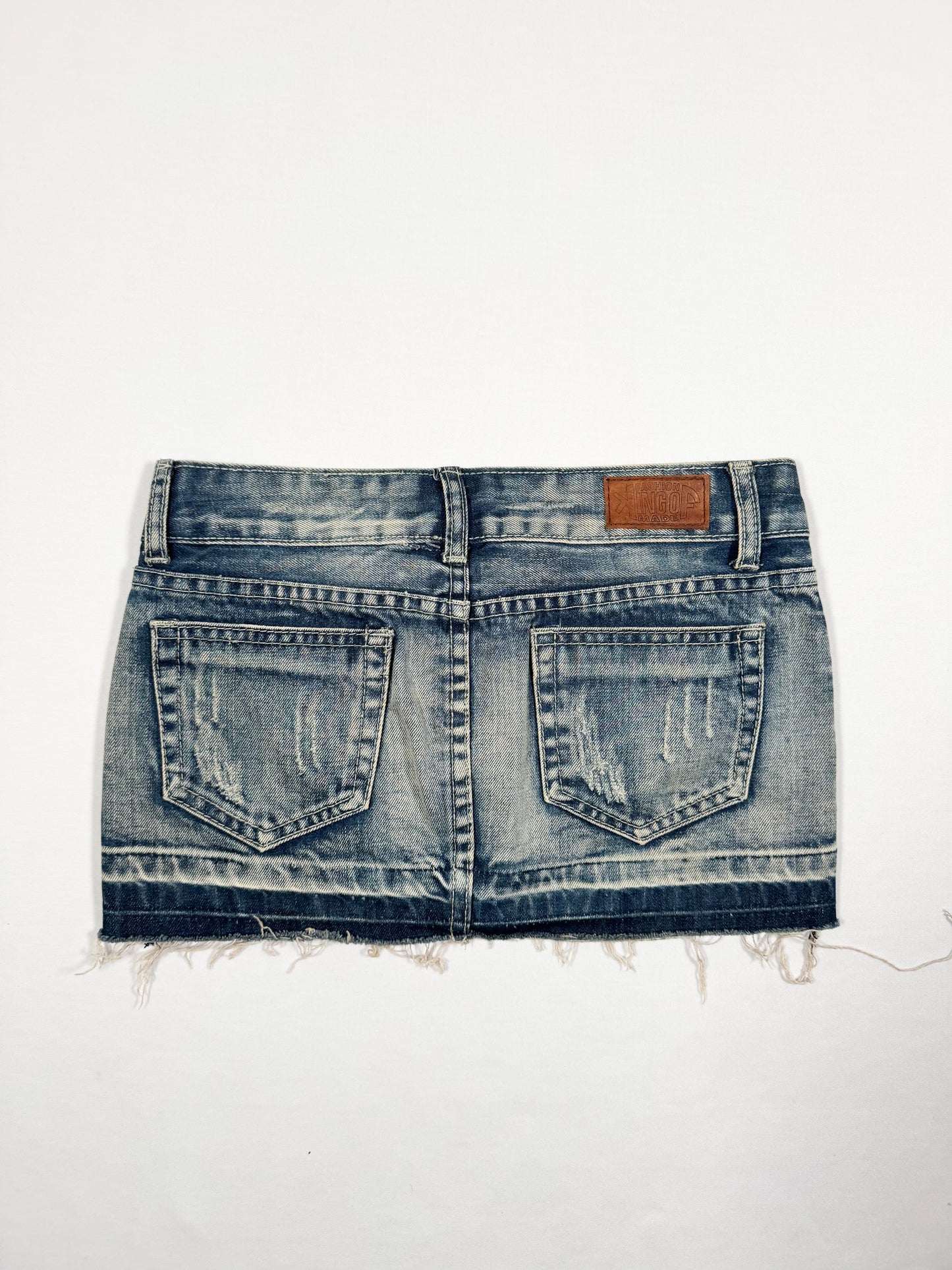 Acid Wash Denim Mini Skirt