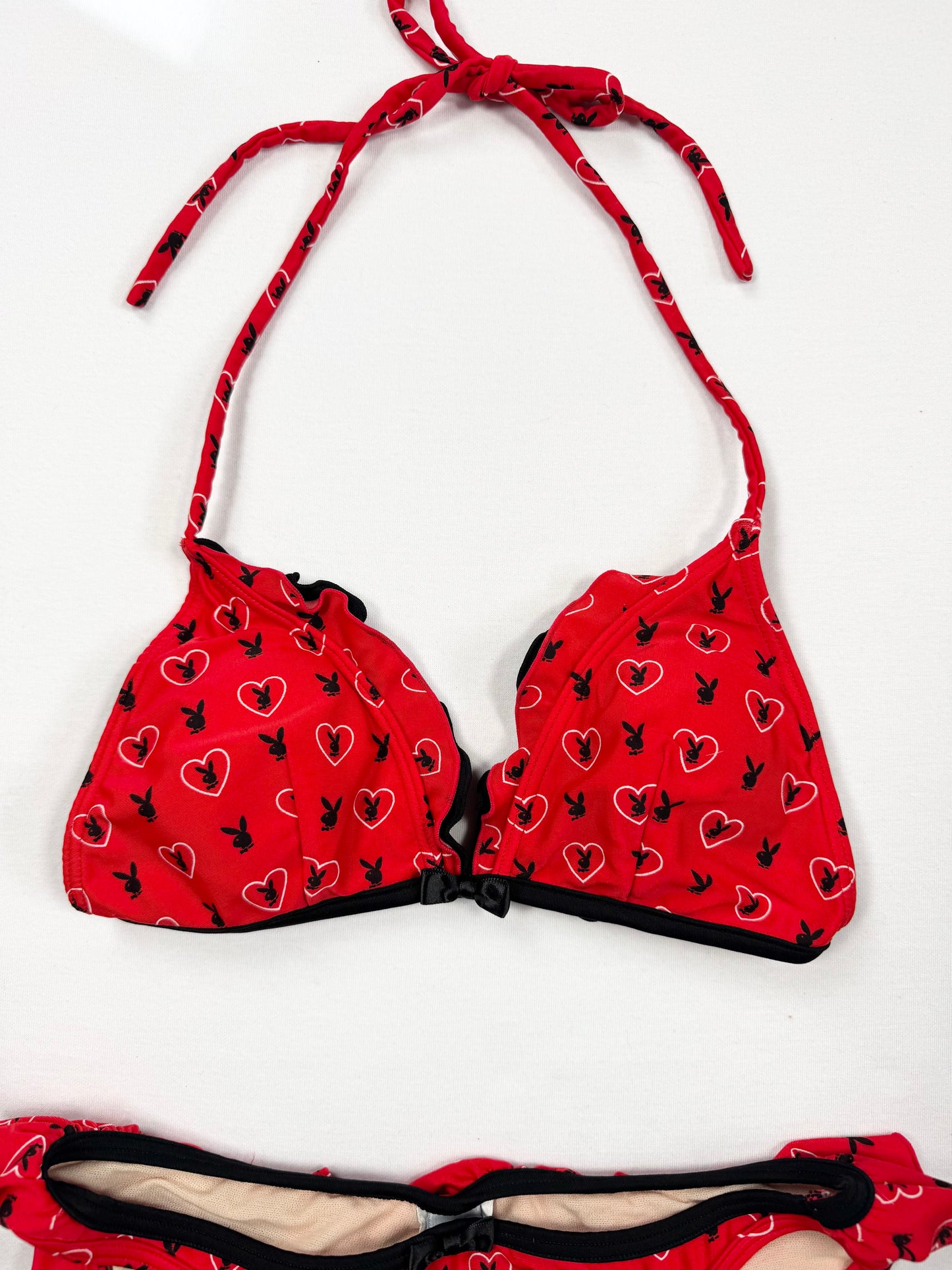 Playboy Red Monogram Diamanté Bikini ♡ XS