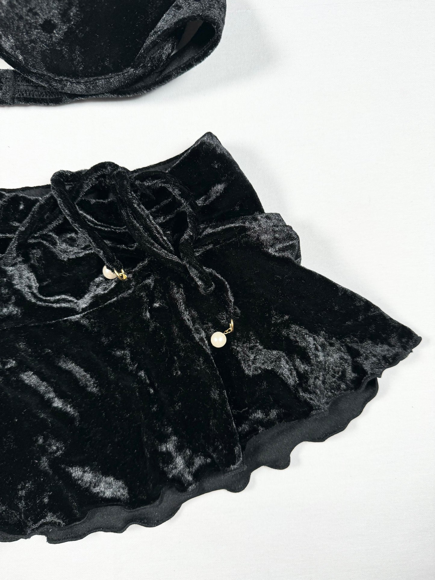 Velvet Milkmaid Bikini + Micro Skirt