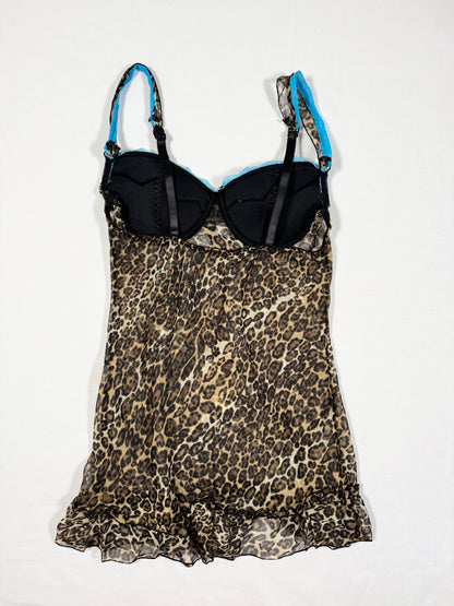 Leopard Blue Lace Cami ♡ Size S