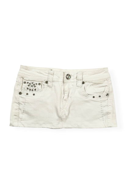 LA Idol White Studded Skirt ♡ XS