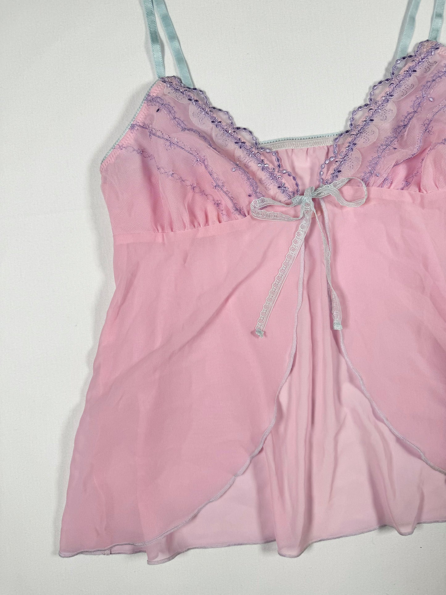 Pink Tie Front Cami