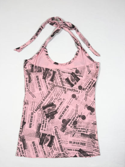 Magazine Print Halter ♡ Size S