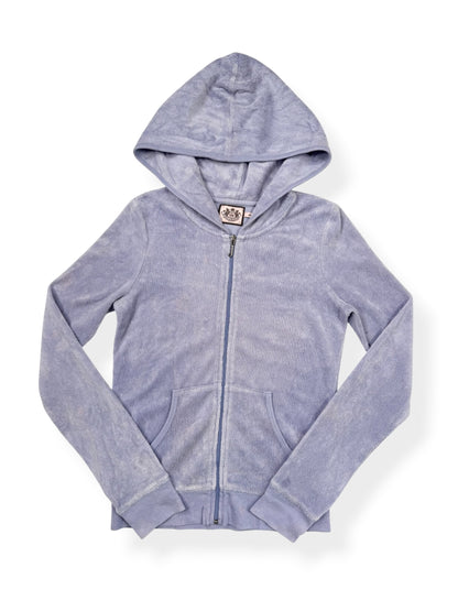 Purple Towelling Juicy Couture Zip Up Hoodie ♡ XS