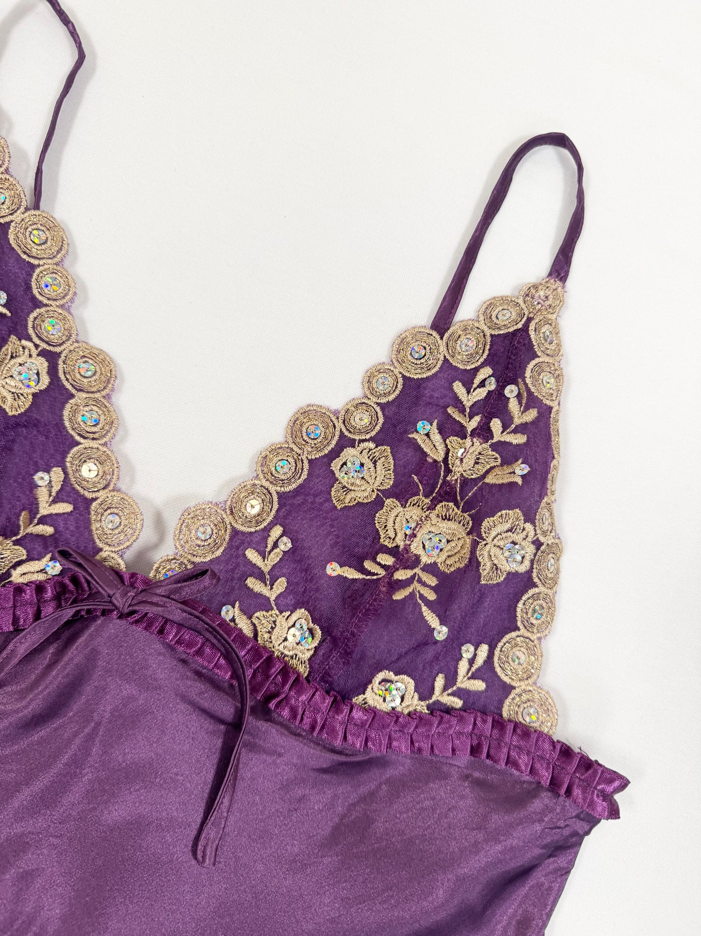 Purple Satin Cami ♡ S