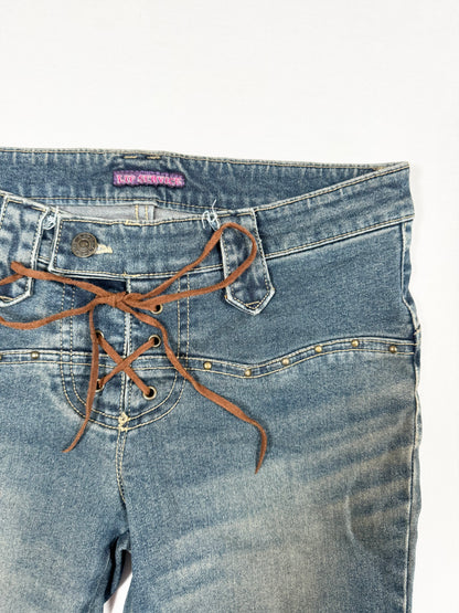 Lipservice Lace Up Flared Jeans ♡ Size S