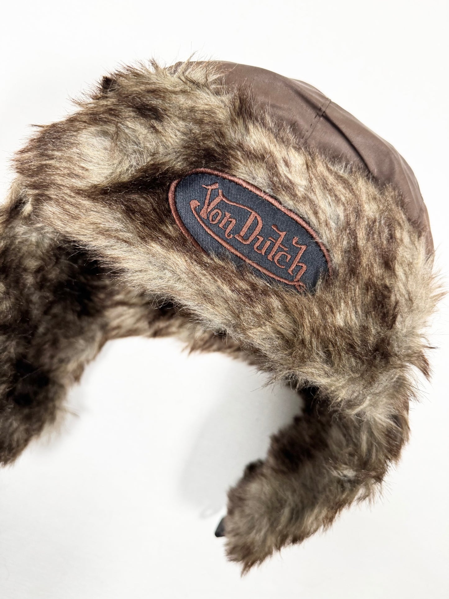 Brown Fur Von Dutch Hat
