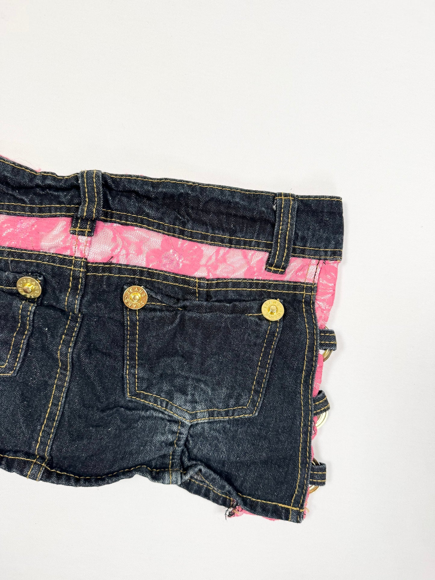 Pink Lace O Ring Mini Skirt ♡ XXS