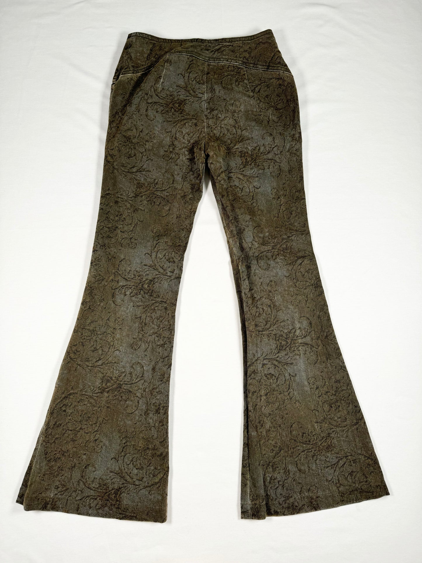 Patterned Flared Jeans