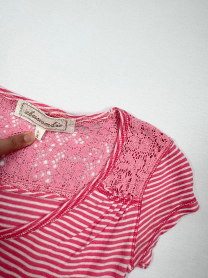 Abercrombie Striped Baby Doll Tee ♡ XXS