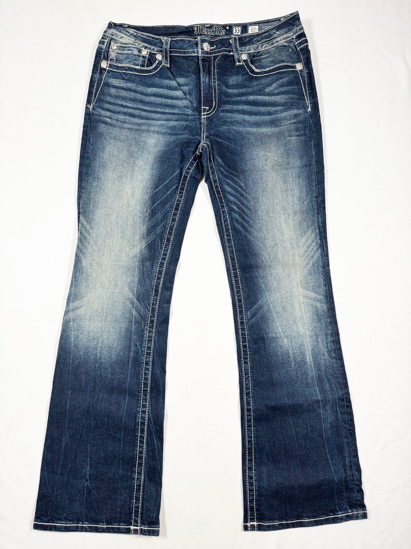 Miss Me Wing Flared Jeans ♡ Size 33”