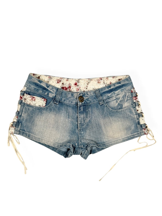 Floral Lace Up Sides Shorts ♡ Size S