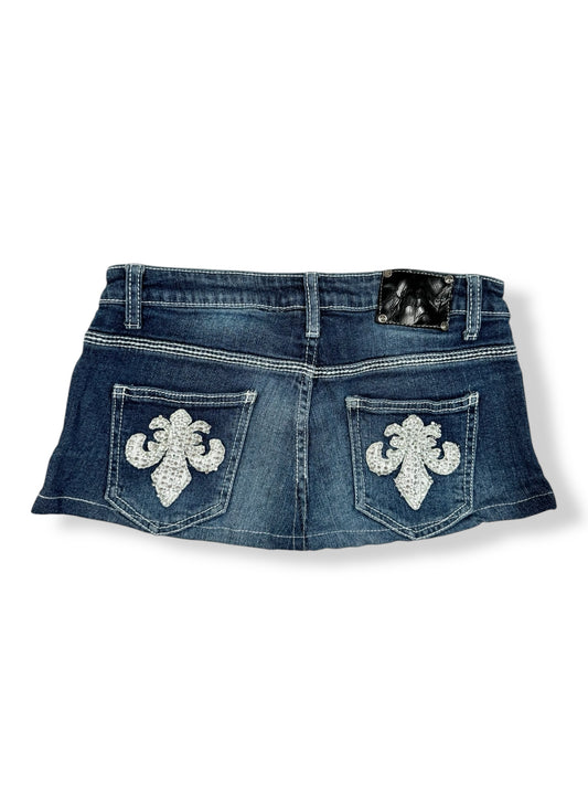 Diamanté Cross Mini Skirt ♡ Size S
