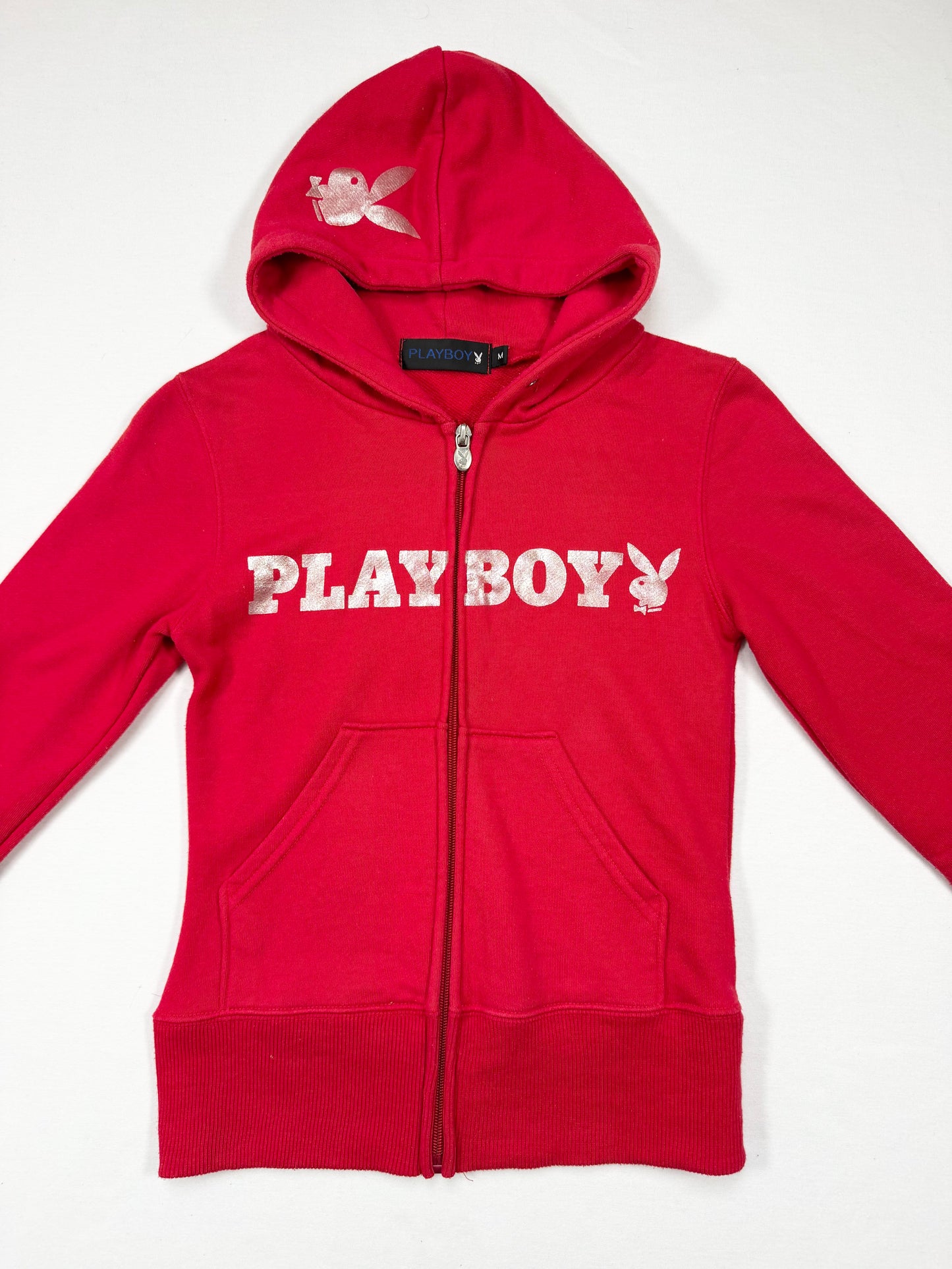 Red Playboy Zip Up Hoodie ♡ S