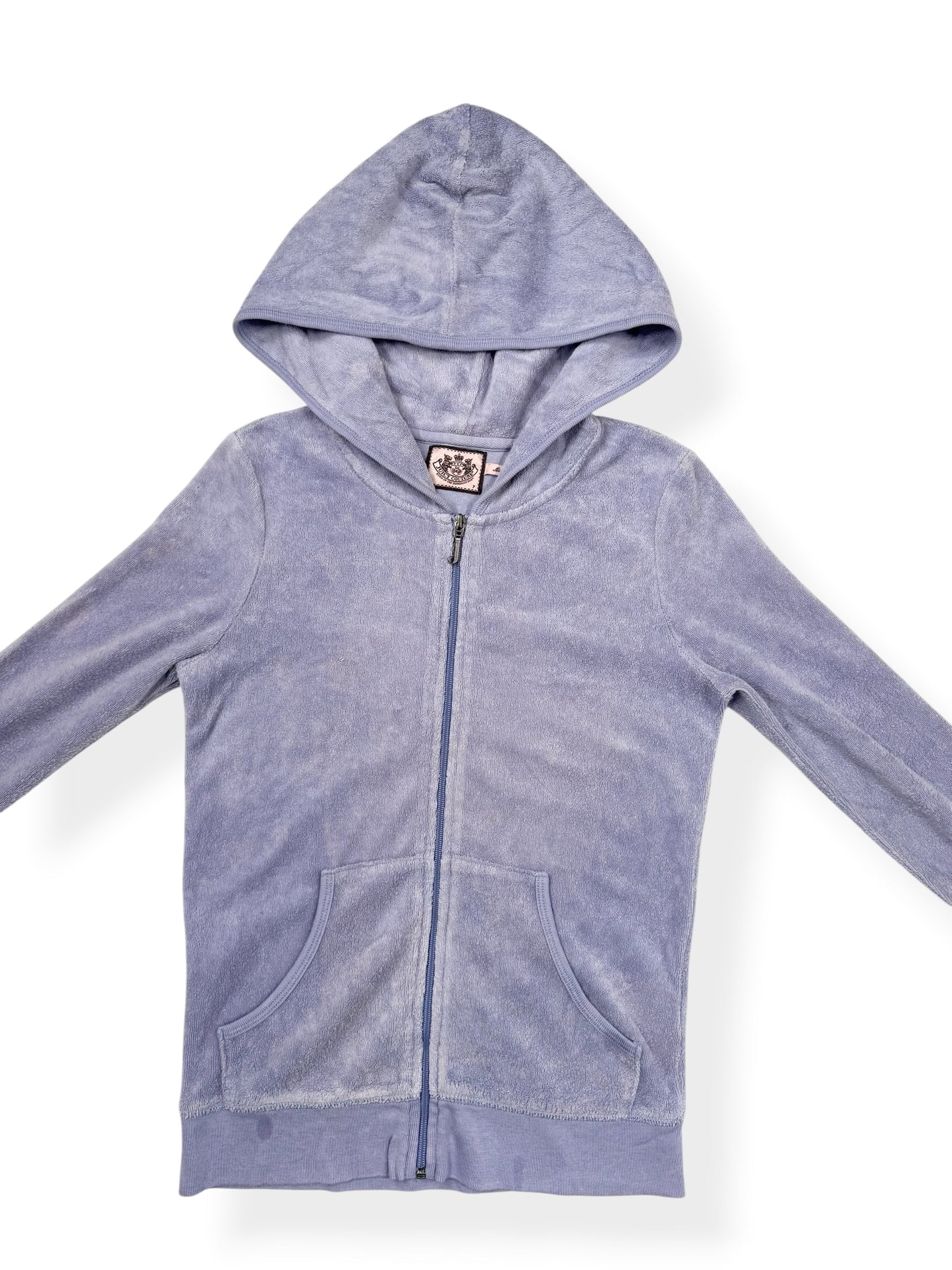 Purple Towelling Juicy Couture Zip Up Hoodie ♡ XS