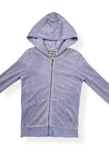 Purple Towelling Juicy Couture Zip Up Hoodie ♡ XS