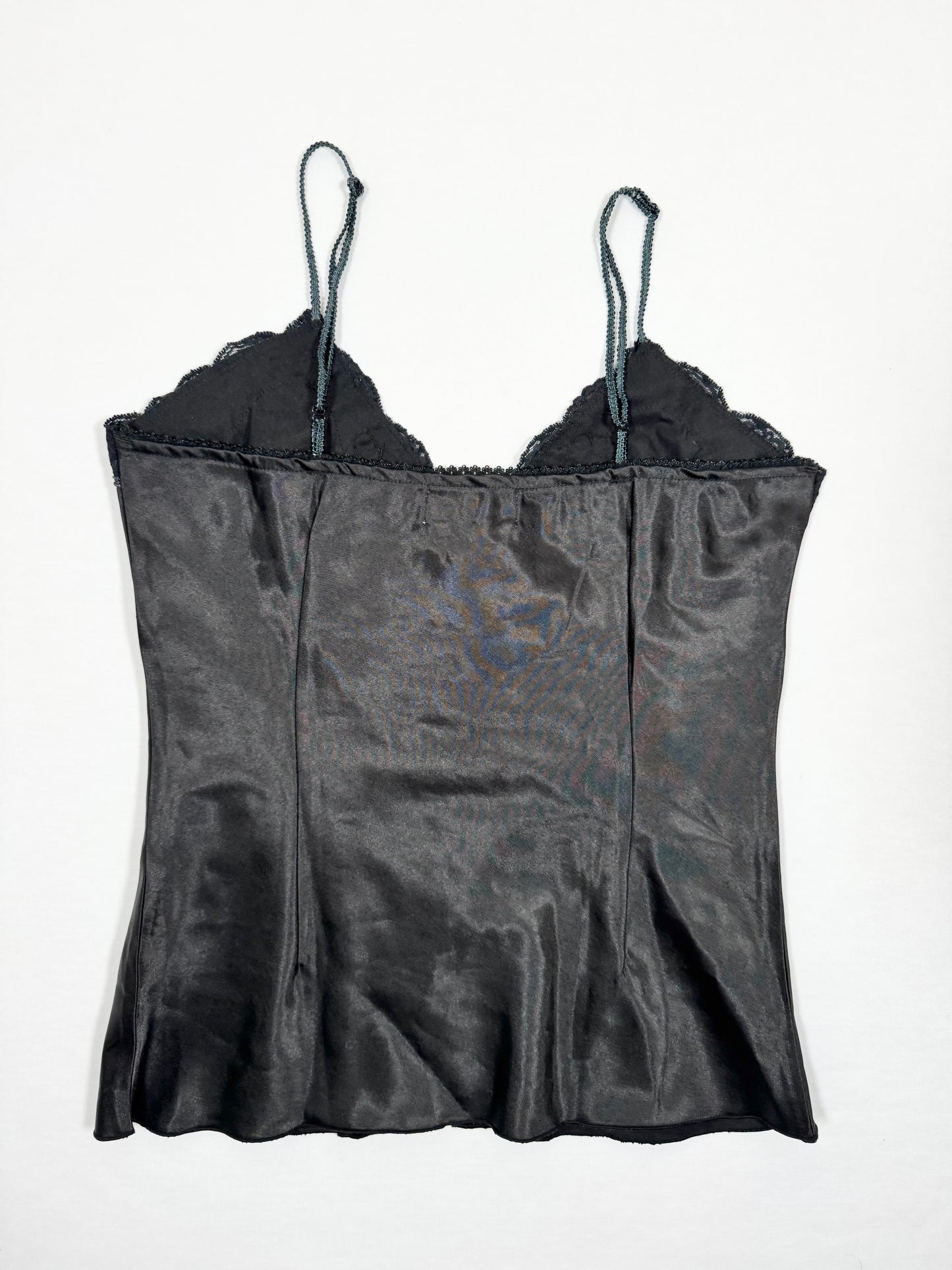 Satin Lace Up Front Cami