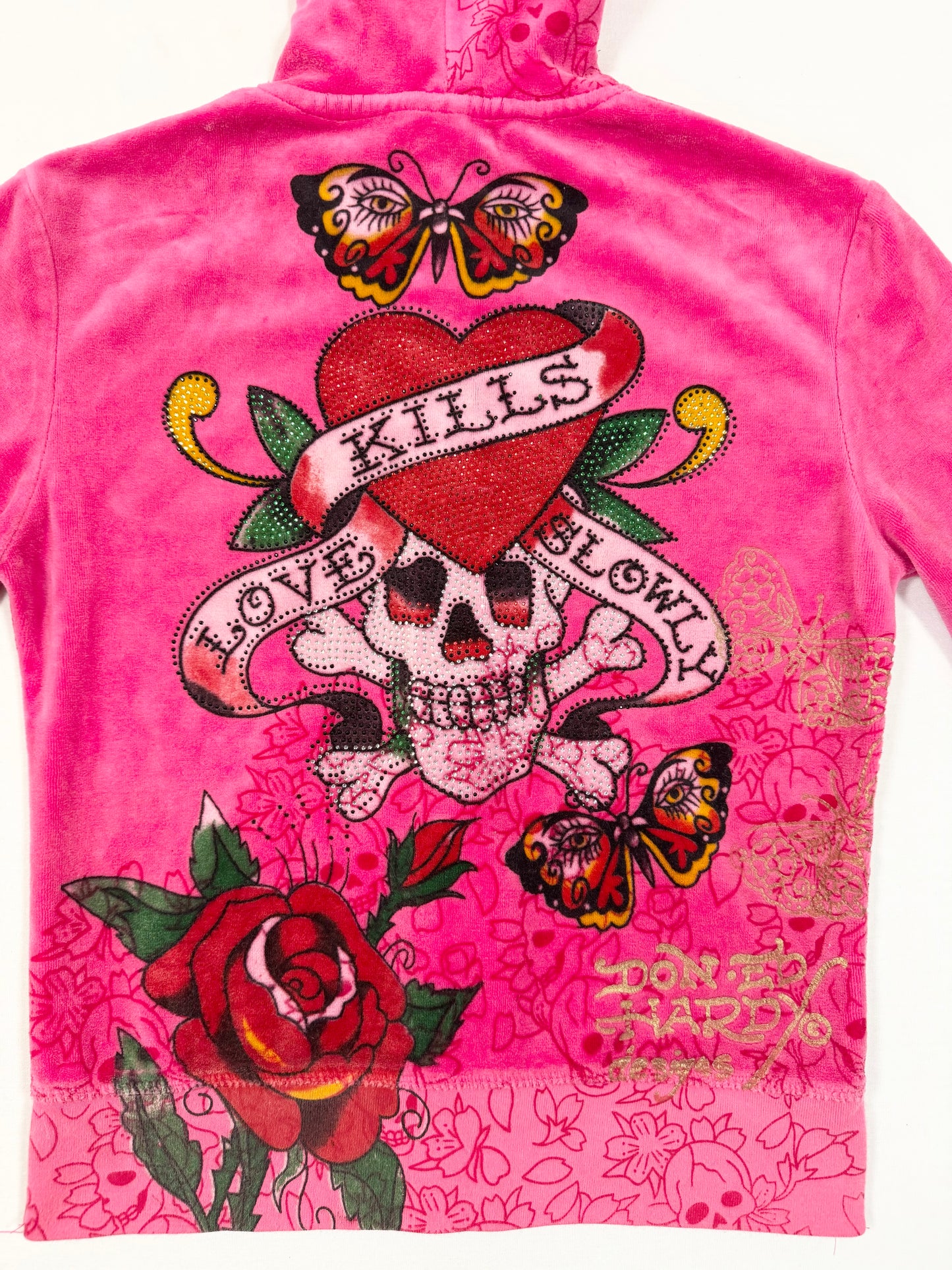 Pink Ed Hardy Velour Tracksuit ♡ S