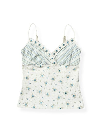 Express Blue Floral Striped Cami ♡ XS