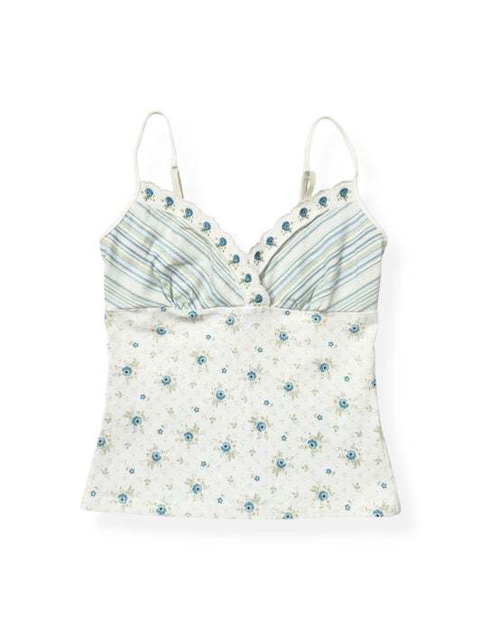 Express Blue Floral Striped Cami ♡ XS