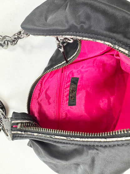 Black Diamanté Cuffz Bag ♡