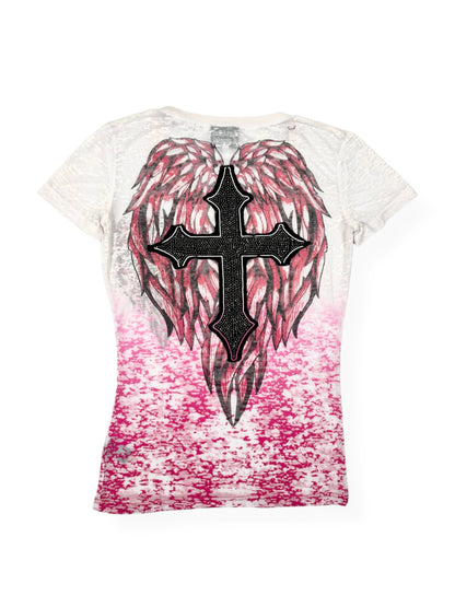 Mcbling Wing Cross Tee ♡ Size M